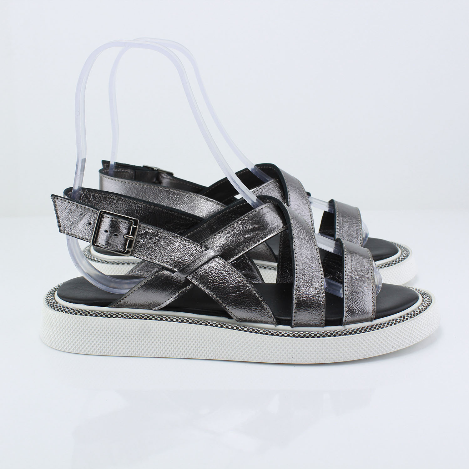 Kadın Sandal 2-61 1050 GUMUSU - Image 2