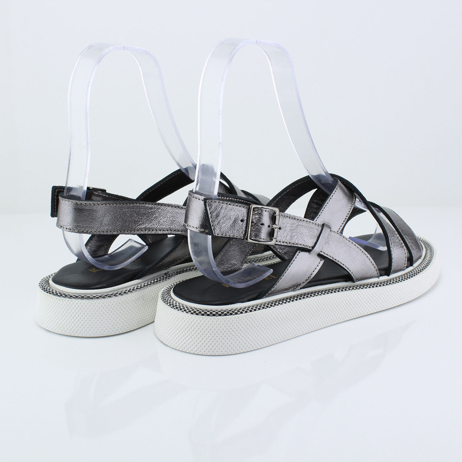 Kadın Sandal 2-61 1050 GUMUSU - Image 3