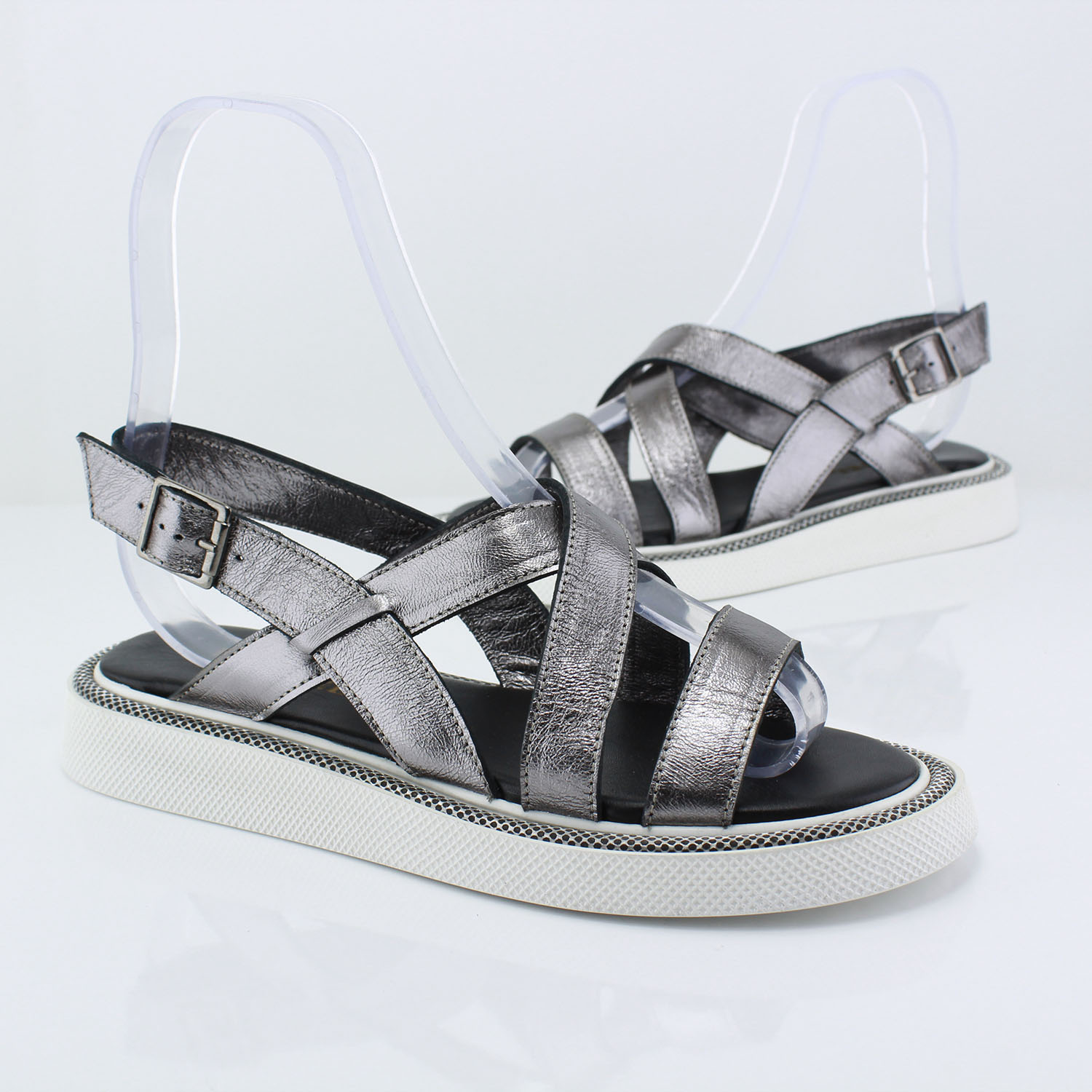 Kadın Sandal 2-61 1050 GUMUSU - Image 4