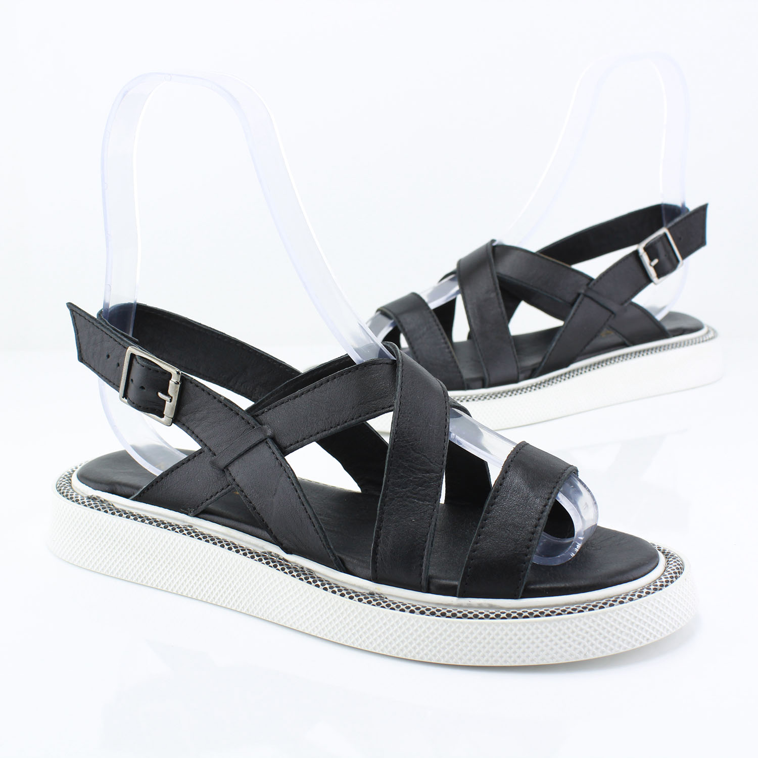 Kadın Sandal 2-61 1050 SIYAH - Image 4