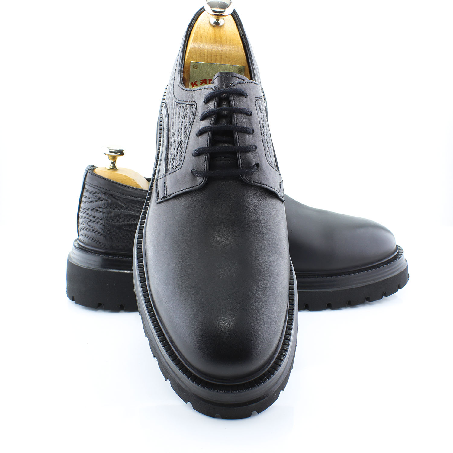 Kişilər üçün klassik ayaqqabı, qara, içərisi təbii dəri, üstü təbii dəri, alt hissəsi EVA, 2-47 1731 SIYAH - Image 2
